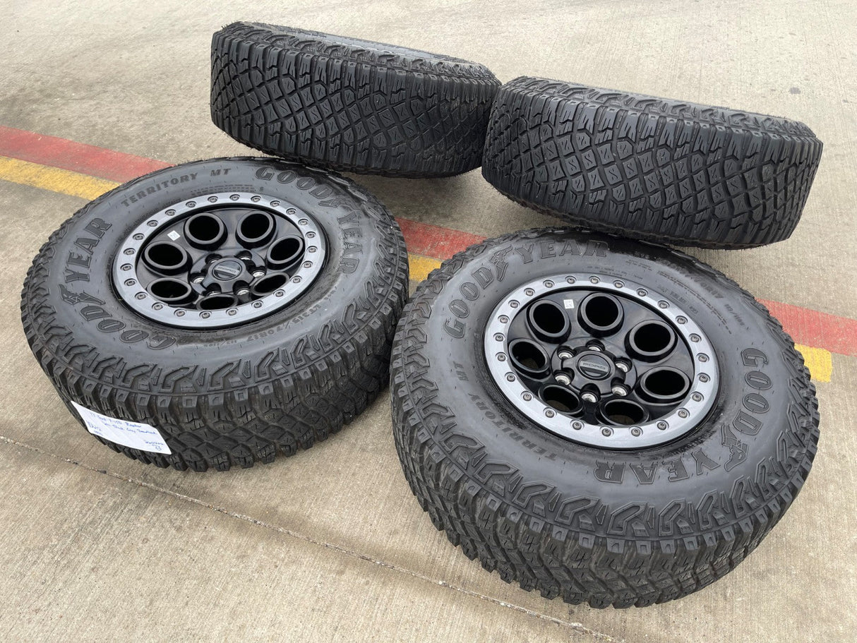 17" Ford F-150 Raptor OEM BEADLOCK 10612 rims wheels 2024 2025 2026 GOODYEAR 35" Texas Truck Tire