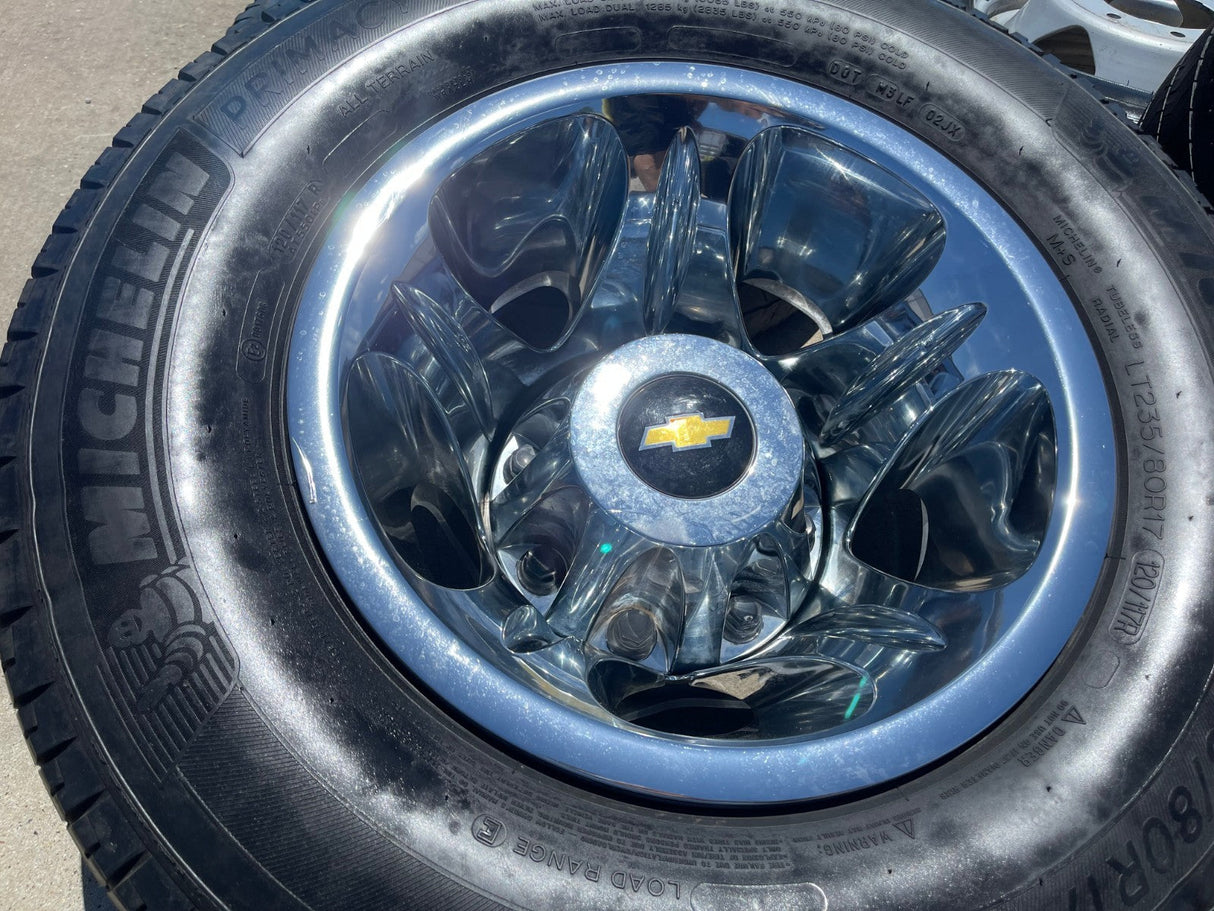 17" Chevy Silverado GMC Sierra 3500 Dually simulator rims wheels OEM 8094 Texas Truck Tire