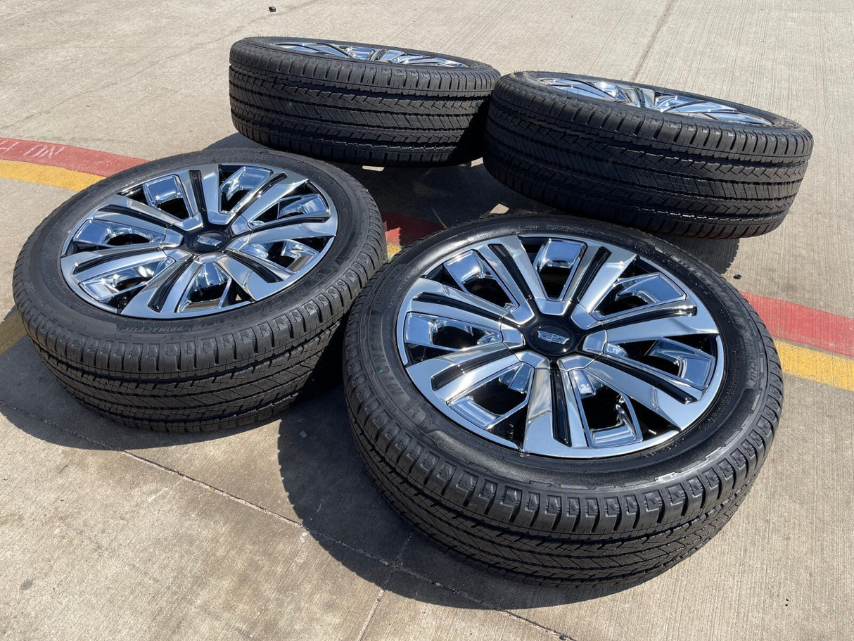 24" Cadillac Escalade IQ PLATINUM EV OEM wheels rims 2500 Hummer 2025 2026 NEW Texas Truck Tire