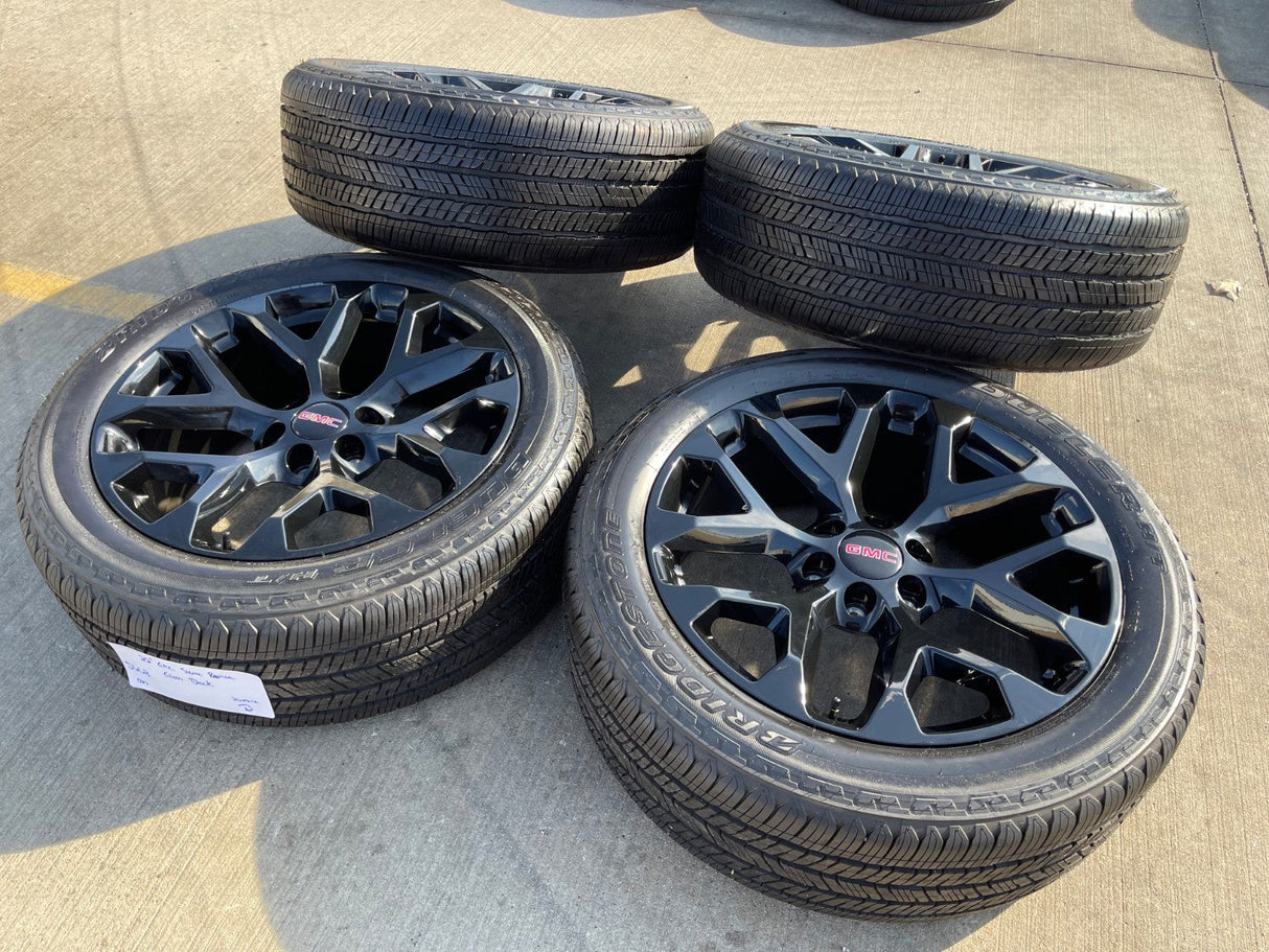 22" GMC Yukon Sierra Chevy Tahoe 1500 OEM replica 5668 wheels rims tires NEW Texas Truck Tire