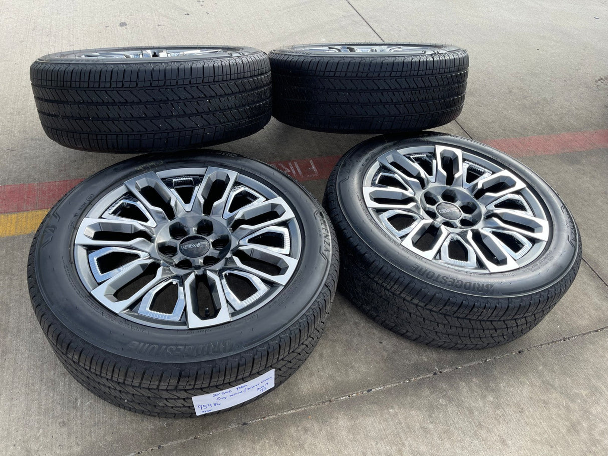 22" GMC Yukon Chevy Tahoe Escalade OEM 95486 wheels rims 2024 2025 2026 NEW Texas Truck Tire