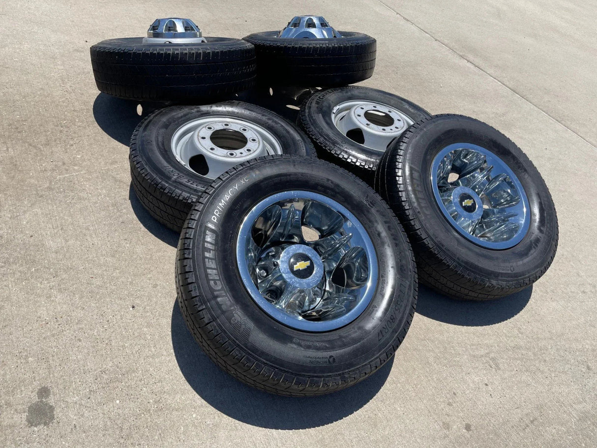 17" Chevy Silverado GMC Sierra 3500 Dually simulator rims wheels OEM 8094 Texas Truck Tire