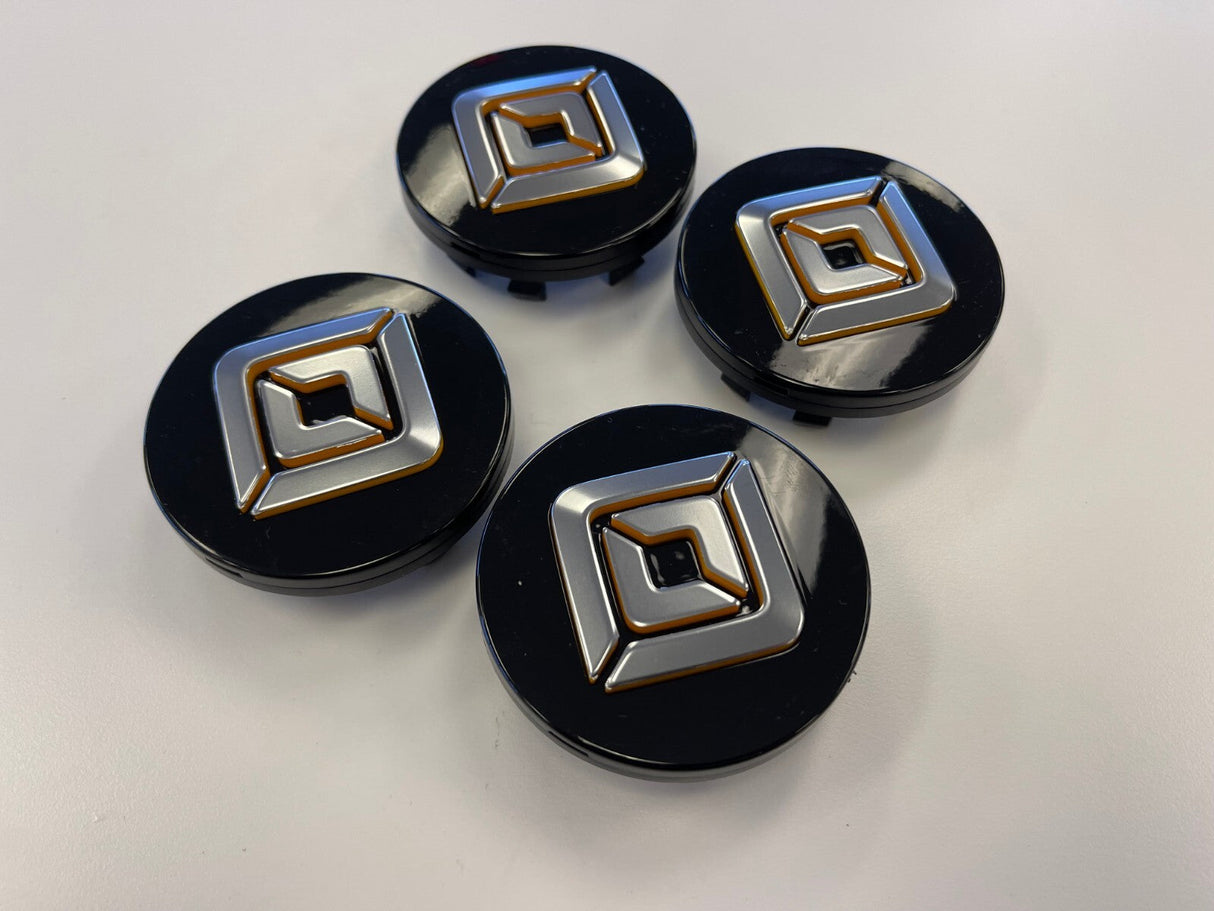 (4) Rivian R1T R1S OEM center caps black 2022 2023 2024 2025 2026 Texas Truck Tire