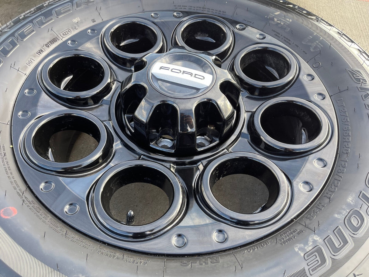 20" Ford F-250 F-350 OEM black Lariat 10299 10484 wheels rims 2024 2025 2026 NEW Texas Truck Tire