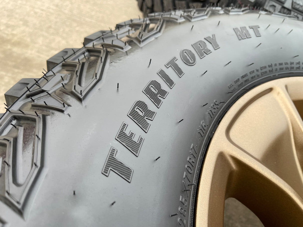 17" Jeep Wrangler Rubicon OEM 96226 wheels rims Gladiator GOODYEAR A/T 33" NEW Texas Truck Tire