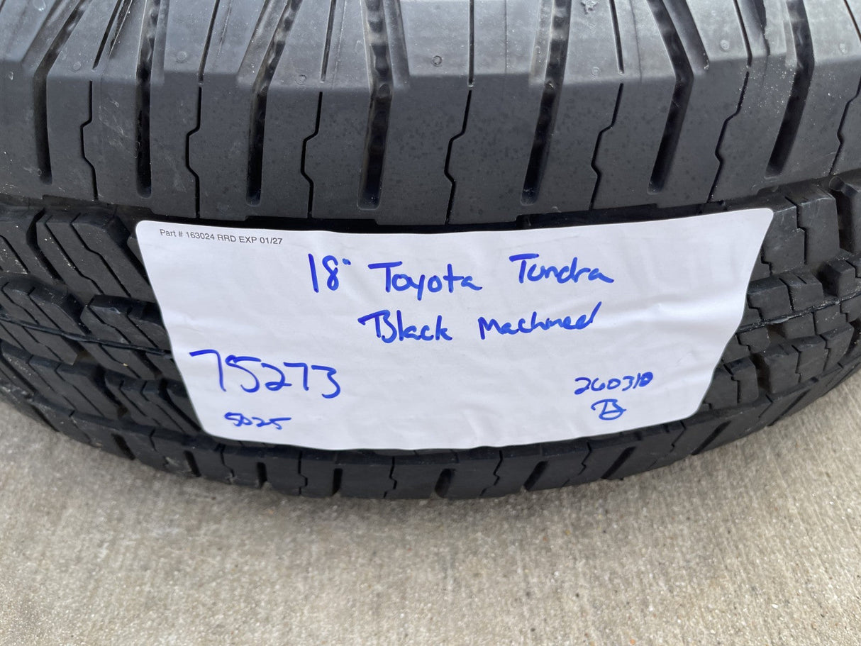 18" Toyota Tundra TRD OEM black wheels rims 75273 Sequoia 2024 2025 2026 Texas Truck Tire
