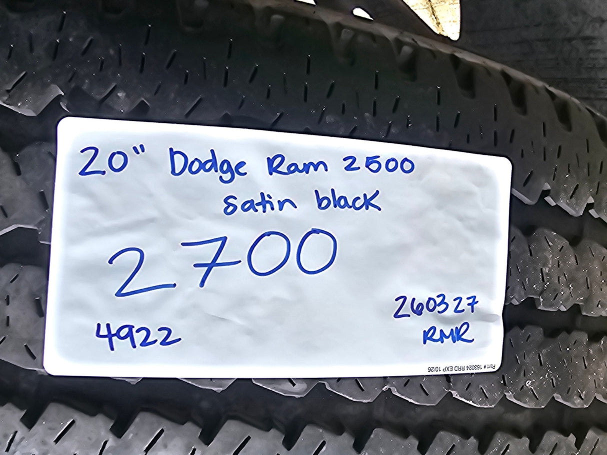 20" Dodge Ram 2500 3500 LARAMIE OEM 2700 wheels rims 2022 2023 2024 2025 2026 Texas Truck Tire