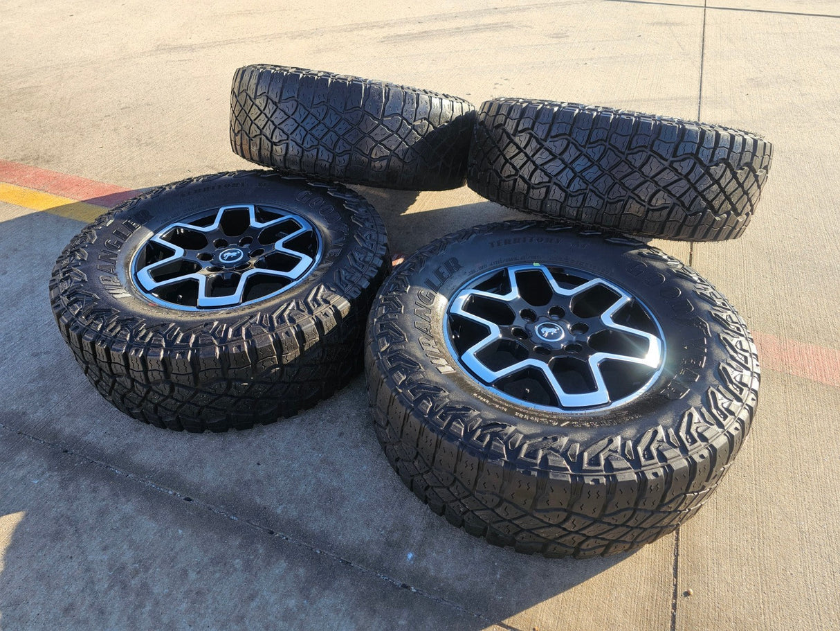 18" Ford Bronco wheels rims tires black 95213 Ranger GOODYEAR 35" Texas Truck Tire