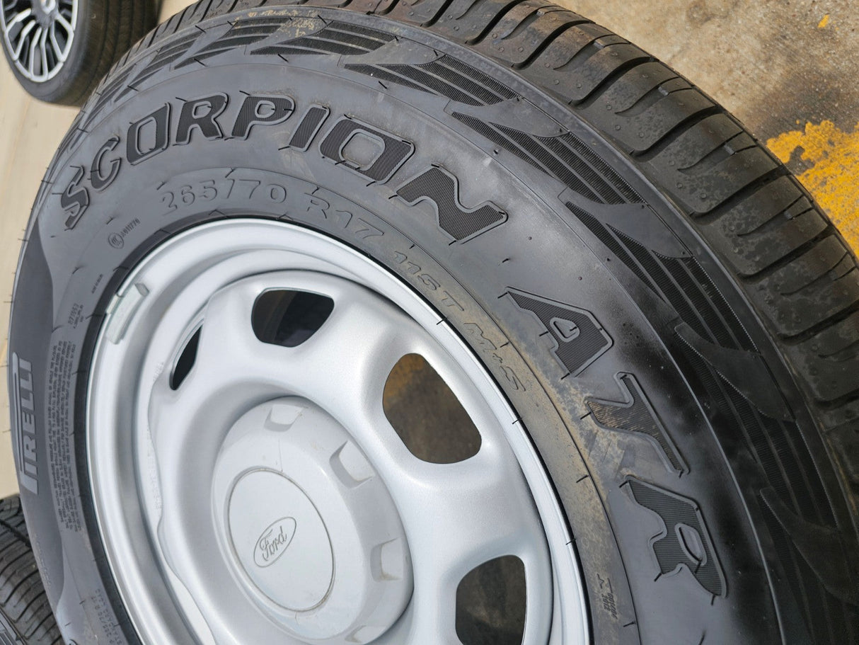 17" Ford F-150 OEM rims wheels 3857 tires steel 2023 2024 2025 PIRELLI A/T NEW Texas Truck Tire