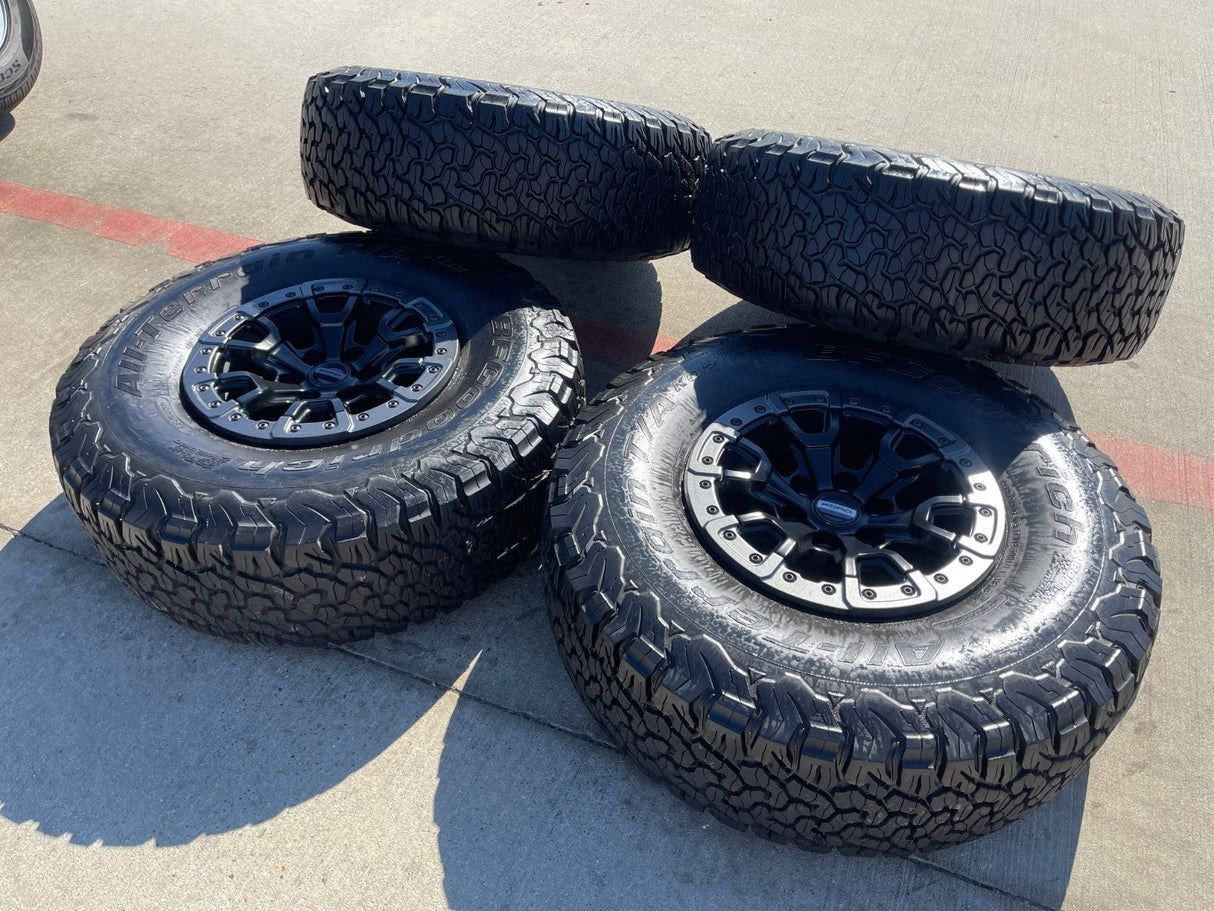 17" Ford F-150 Raptor Bronco R OEM BEADLOCK 51222 rims wheels 37" BFG Texas Truck Tire
