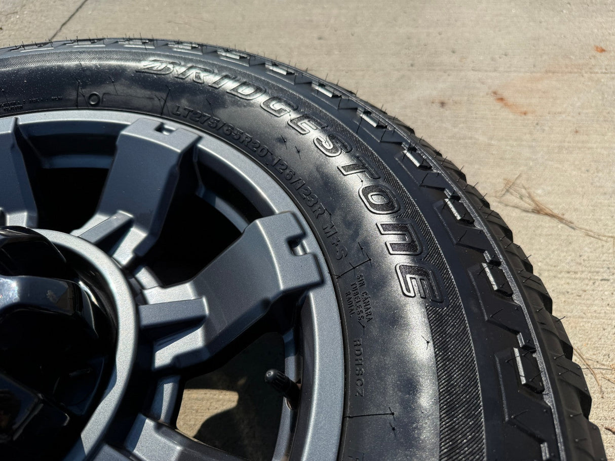 20" Ford F-250 F-350 OEM gray Lariat 10485 10296 wheels rims tires BRIDGESTONE Texas Truck Tire