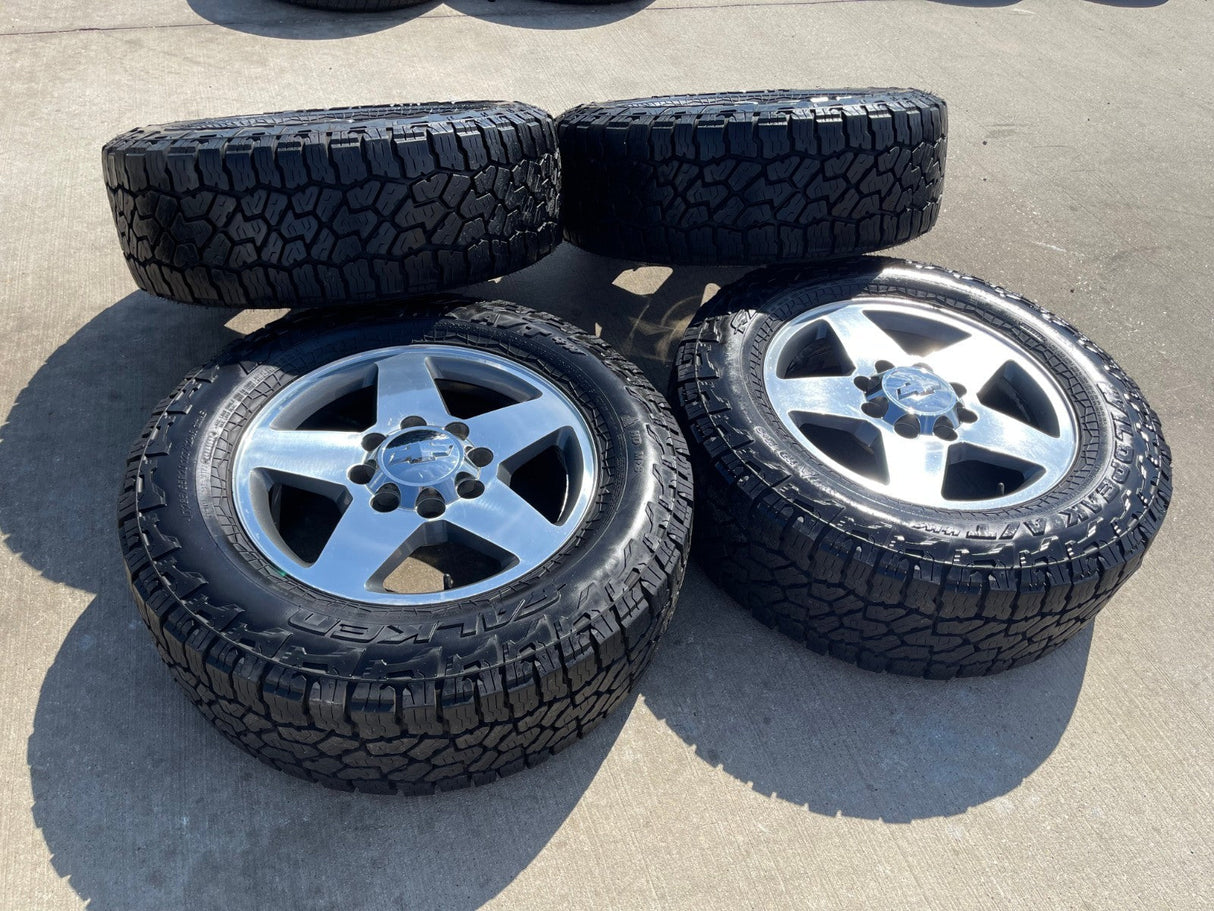 20" Chevy Silverado GMC 2500 OEM 5805 wheels rims tires Texas Truck Tire