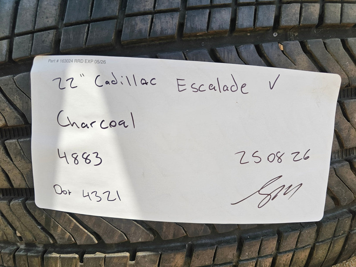 22" Cadillac Escalade V Platinum OEM 4883 95479 wheel rim 2023 2024 2025 NEW Texas Truck Tire