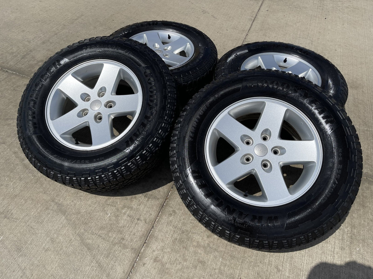 17" Jeep Gladiator OEM wheels rims 9074 Wrangler GOODYEAR TERRITORY A/T NEW Texas Truck Tire