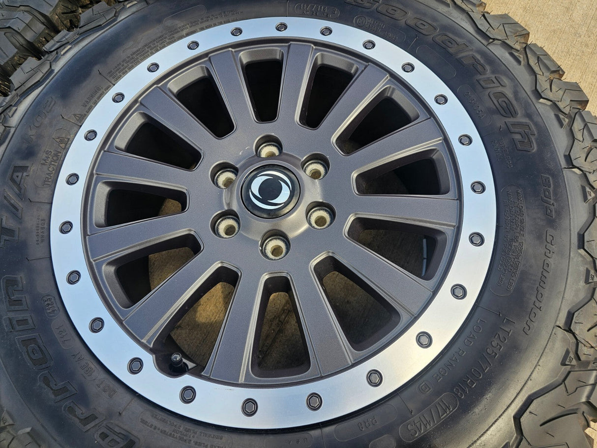 (5) 18" INEOS Grenadier OEM wheels rims beadlock 2023 2024 2025 2026 NEW BFG Texas Truck Tire