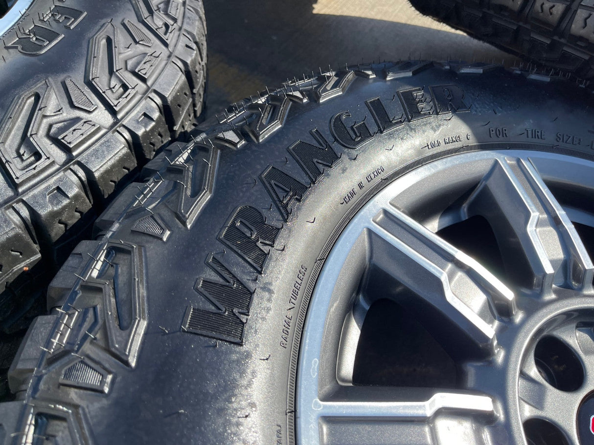 18" GMC Sierra AT4X Chevy Silverado OEM 14131 wheels rims 2024 2025 2026 Texas Truck Tire