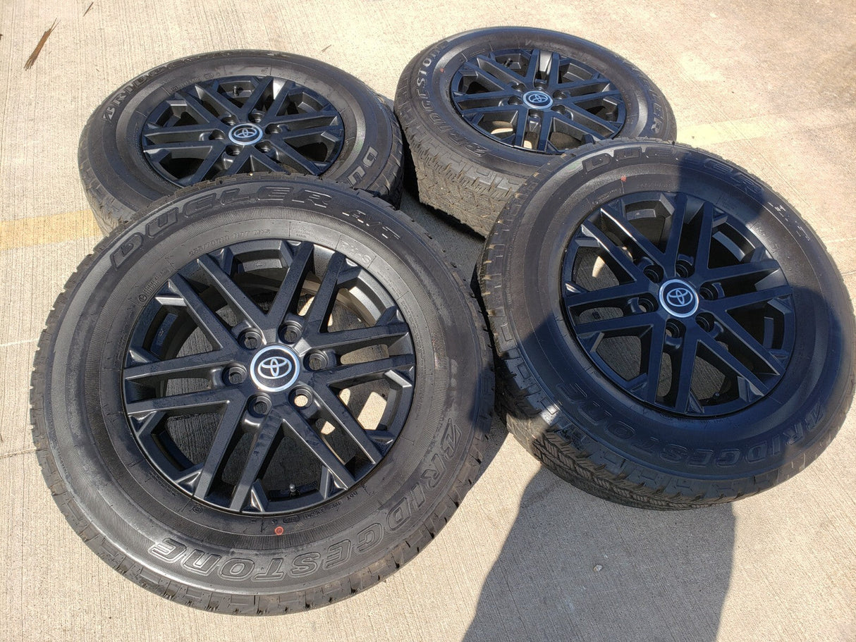 18" Toyota Tundra TRD OEM wheels rims 75281 black Sequoia LX600 2025 2026 NEW Texas Truck Tire