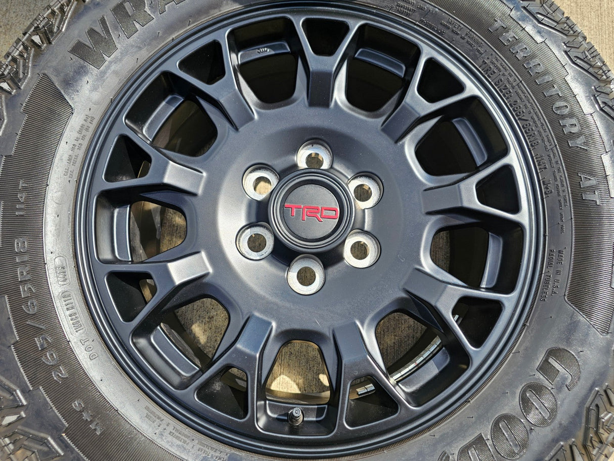 18" Toyota Tacoma 4Runner TRD Pro OEM 95973 wheels rims 2025 2026 GOODYEAR A/T Texas Truck Tire