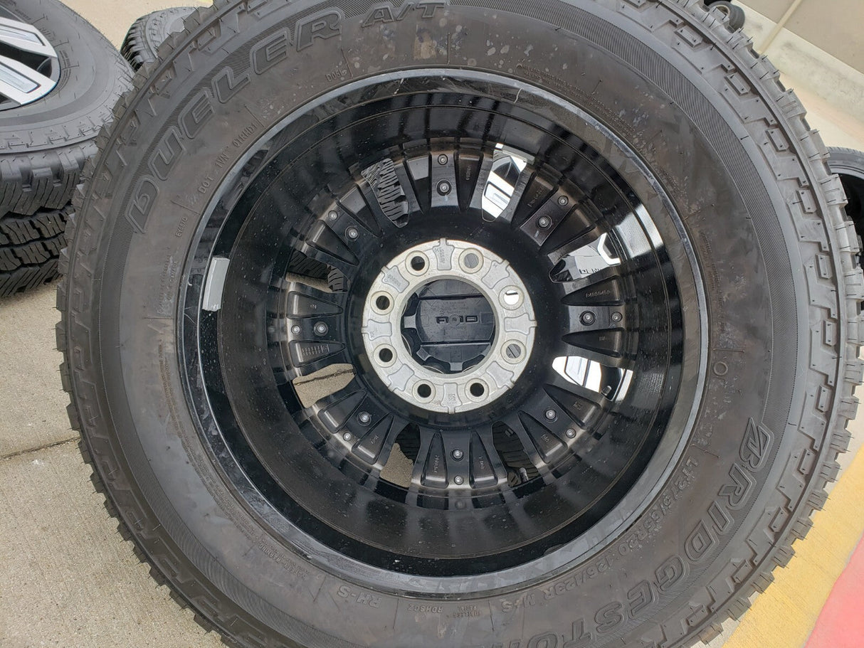 20" GMC Sierra DENALI ULTIMATE 2500 3500 OEM wheels rims 5958 14138 A/T tires Texas Truck Tire