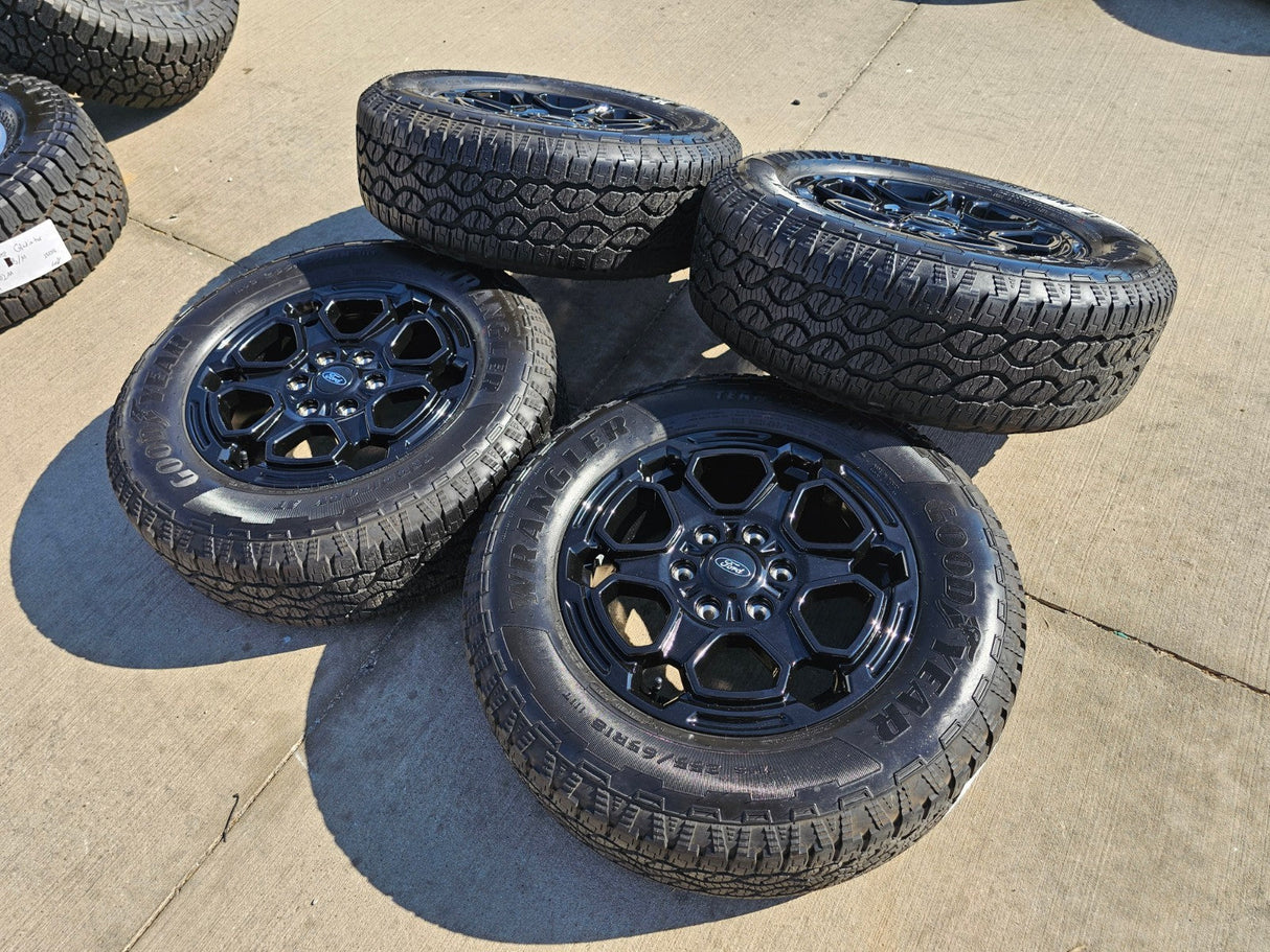 18" Ford Ranger OEM wheels rims tires Bronco black 2023 2024 2025 2026 NEW Texas Truck Tire