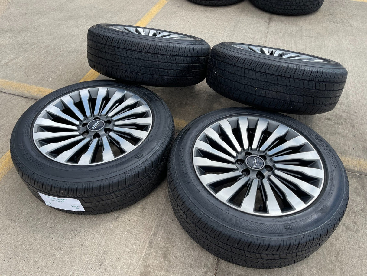 22" Lincoln Navigator OEM 10178 rims wheels BLACK LABEL 2020 2021 2022 2023 2024 Texas Truck Tire