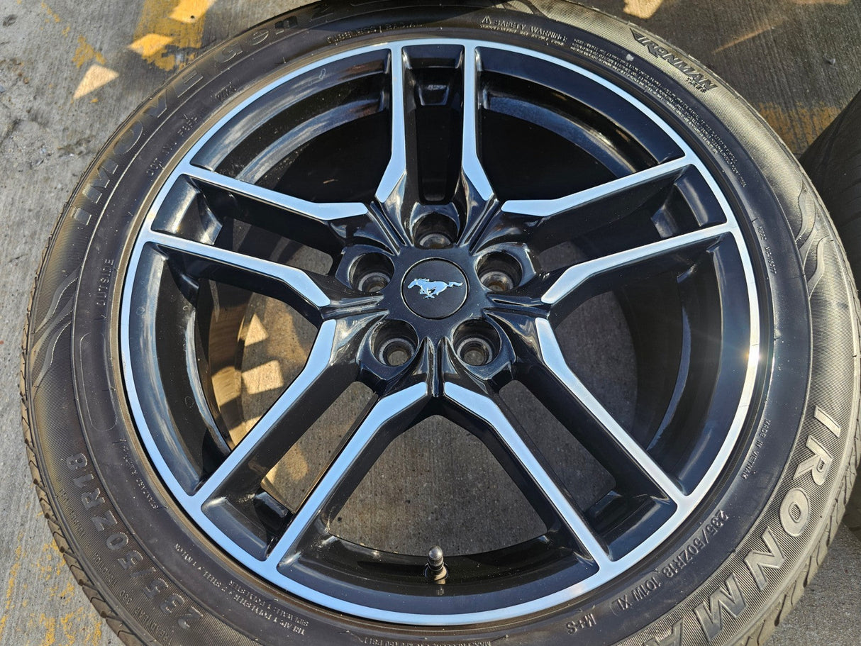 18" Ford Mustang GT OEM BLACK wheels rims 10157 tires 2022 2023 2024 2025 2026 Texas Truck Tire