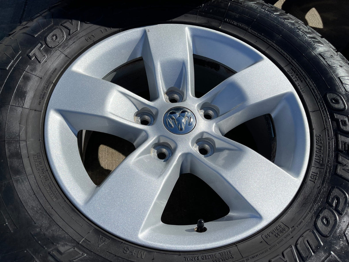 17" Dodge Ram 1500 OEM 2448 wheels rims 5x139 5x5.5 tires TOYO A/T3 Texas Truck Tire