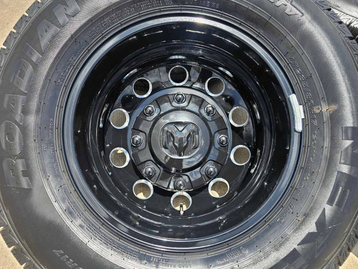 17" Dodge Ram 3500 Dually Laramie wheels rims 2706 2707 OEM black 2024 2025 NEW Texas Truck Tire