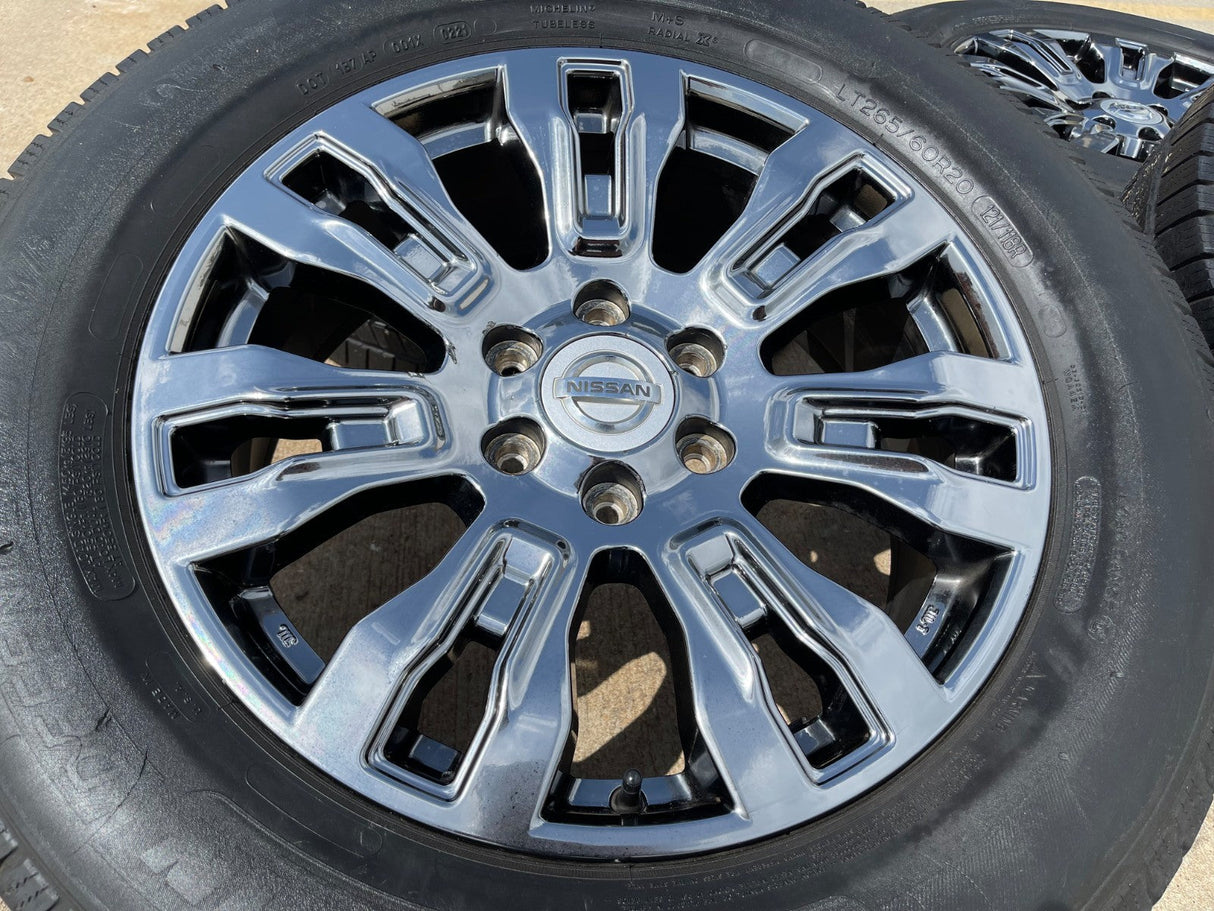 20" Nissan Titan XD OEM 62728 wheels rims tires CHROME DISCOUNTED Texas Truck Tire