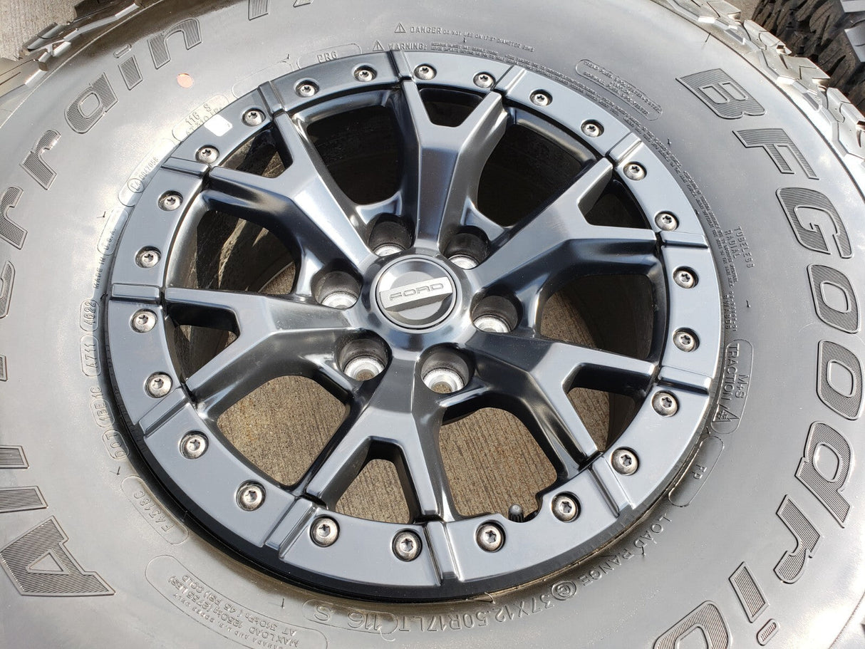 17" Ford F-150 Raptor R OEM BEADLOCK 10460 rims wheels 37" tires BFG NEW Texas Truck Tire