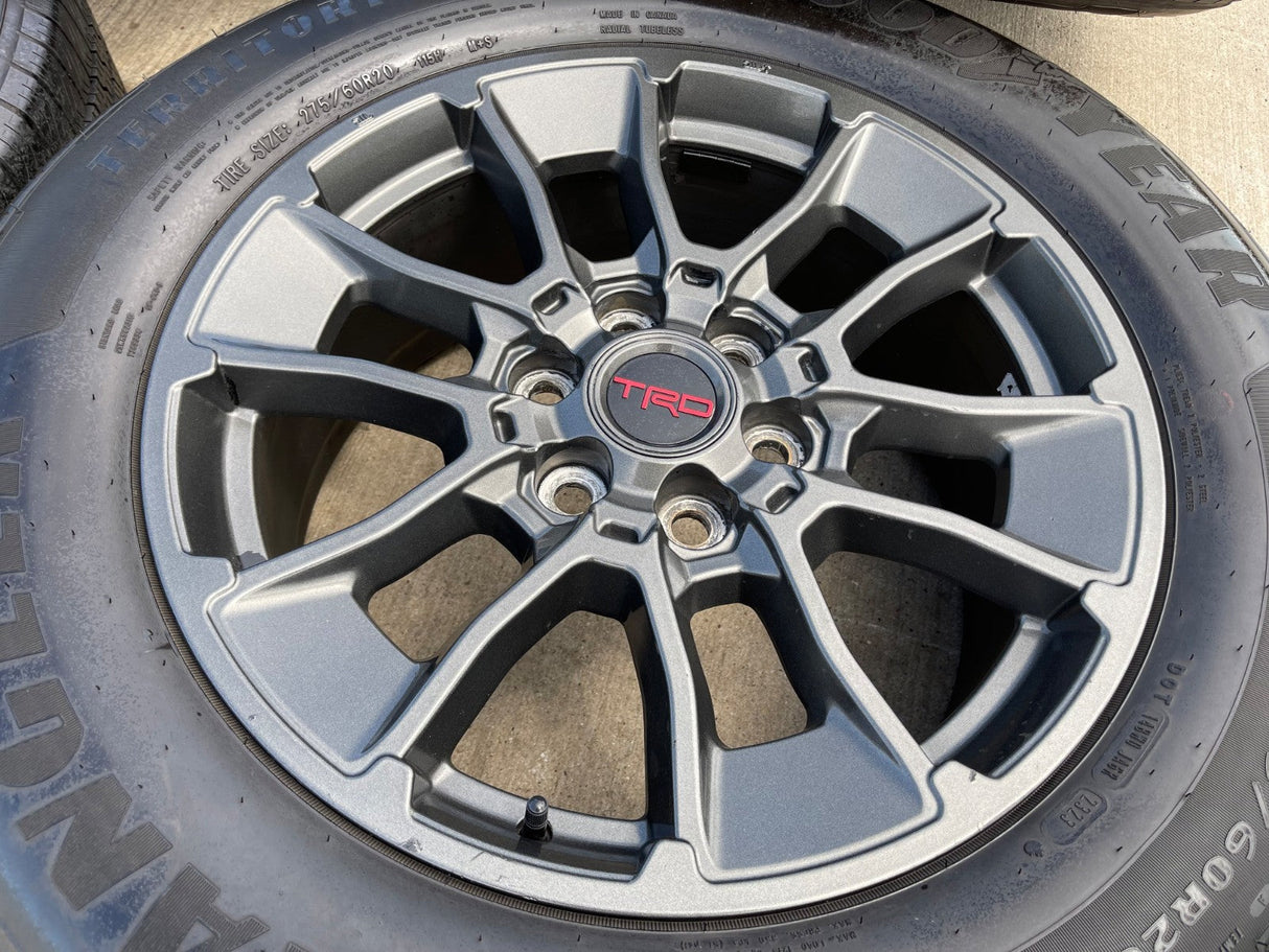 20" Toyota Tundra TRD OEM wheels rims 95314 65196 Sequoia gray GOODYEAR Texas Truck Tire