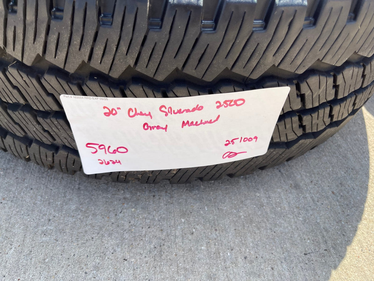 20" GMC Sierra Chevy Silverado 2500 3500 OEM 5960 5947 wheels rims BRIDGESTONE Texas Truck Tire