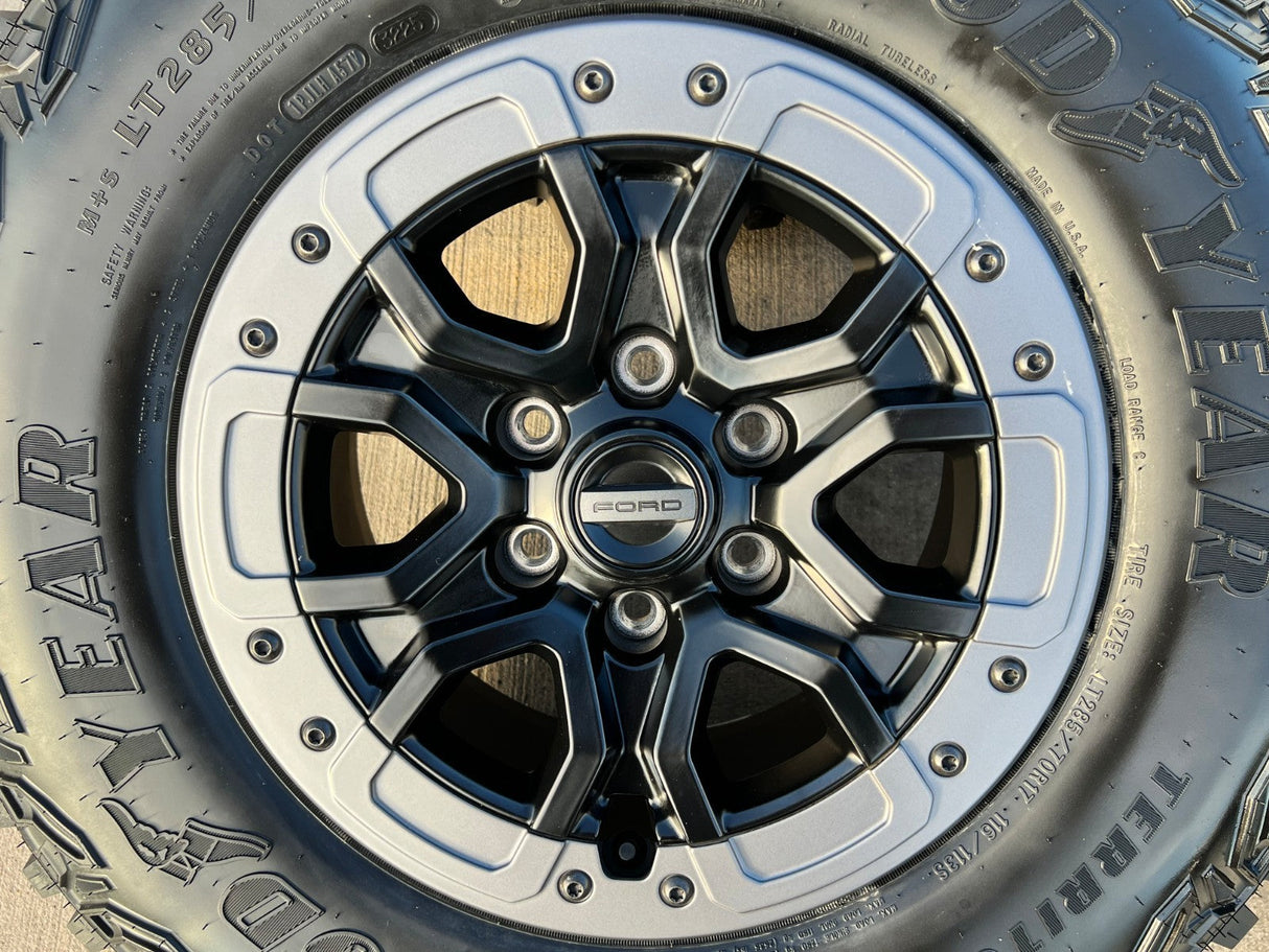 17" Ford Ranger Raptor Beadlock wheels rims Bronco 2024 2025 2026 NEW GOODYEAR Texas Truck Tire