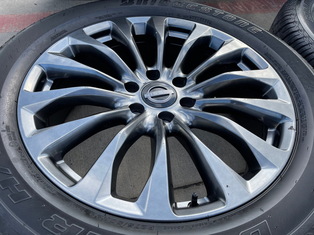 22" Infiniti QX80 QX56 Nissan Titan OEM wheels rims 62799 73770 tires Texas Truck Tire