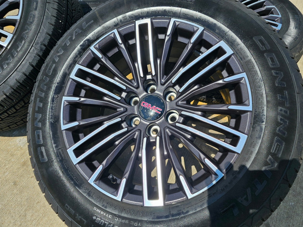20" GMC Sierra Yukon Chevy Silverado OEM wheels rims 2024 2025 2026 NEW Texas Truck Tire