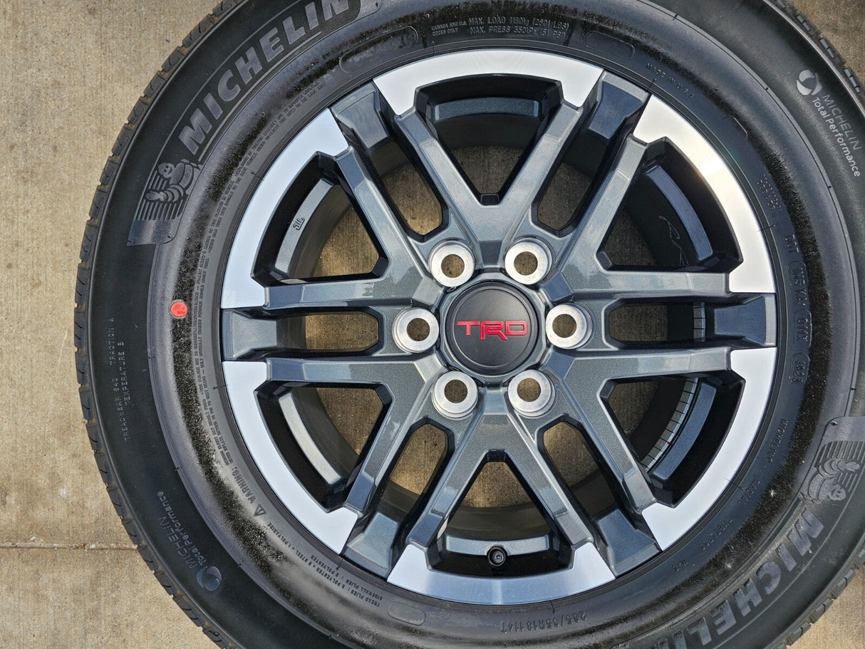 18" Toyota Tacoma TRD OEM black wheels rims tires 2024 2025 NEW Texas Truck Tire