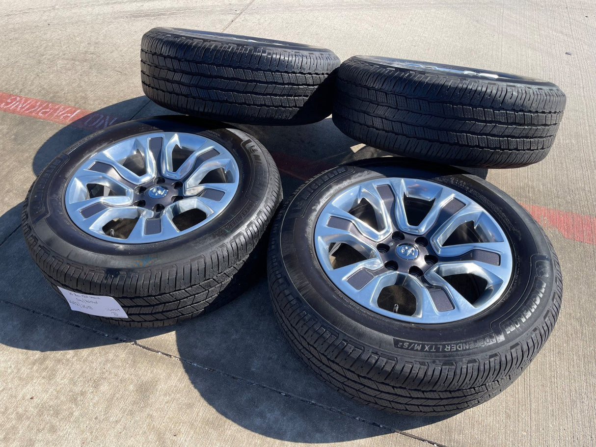 20" Dodge Ram 1500 OEM Laramie Long Horn 2678 2682 wheels rims MICHELIN DEFENDER Texas Truck Tire
