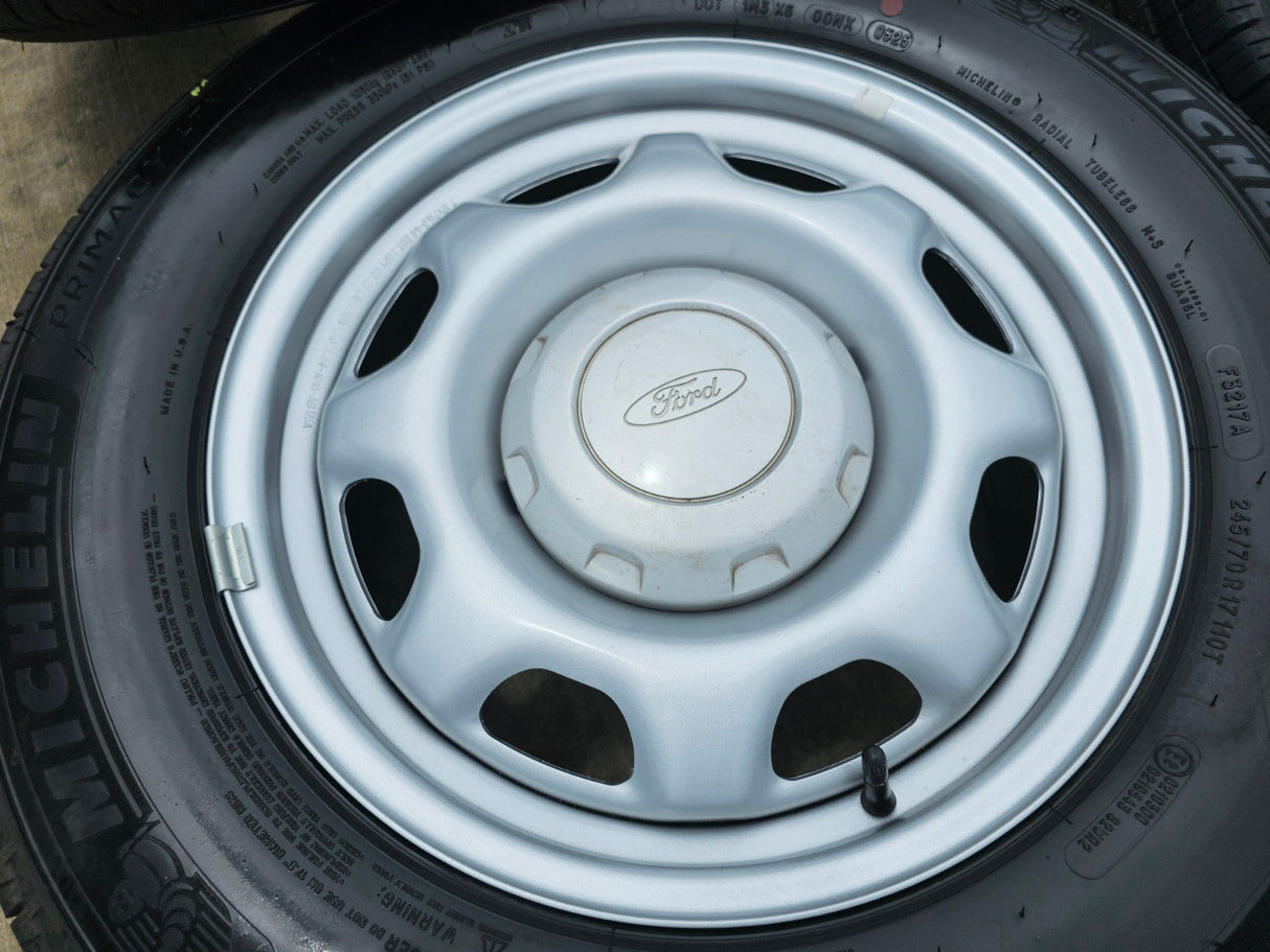 17" Ford F-150 OEM rims wheels 3857 tires steel 2023 2024 2025 2026 MICHELIN NEW Texas Truck Tire