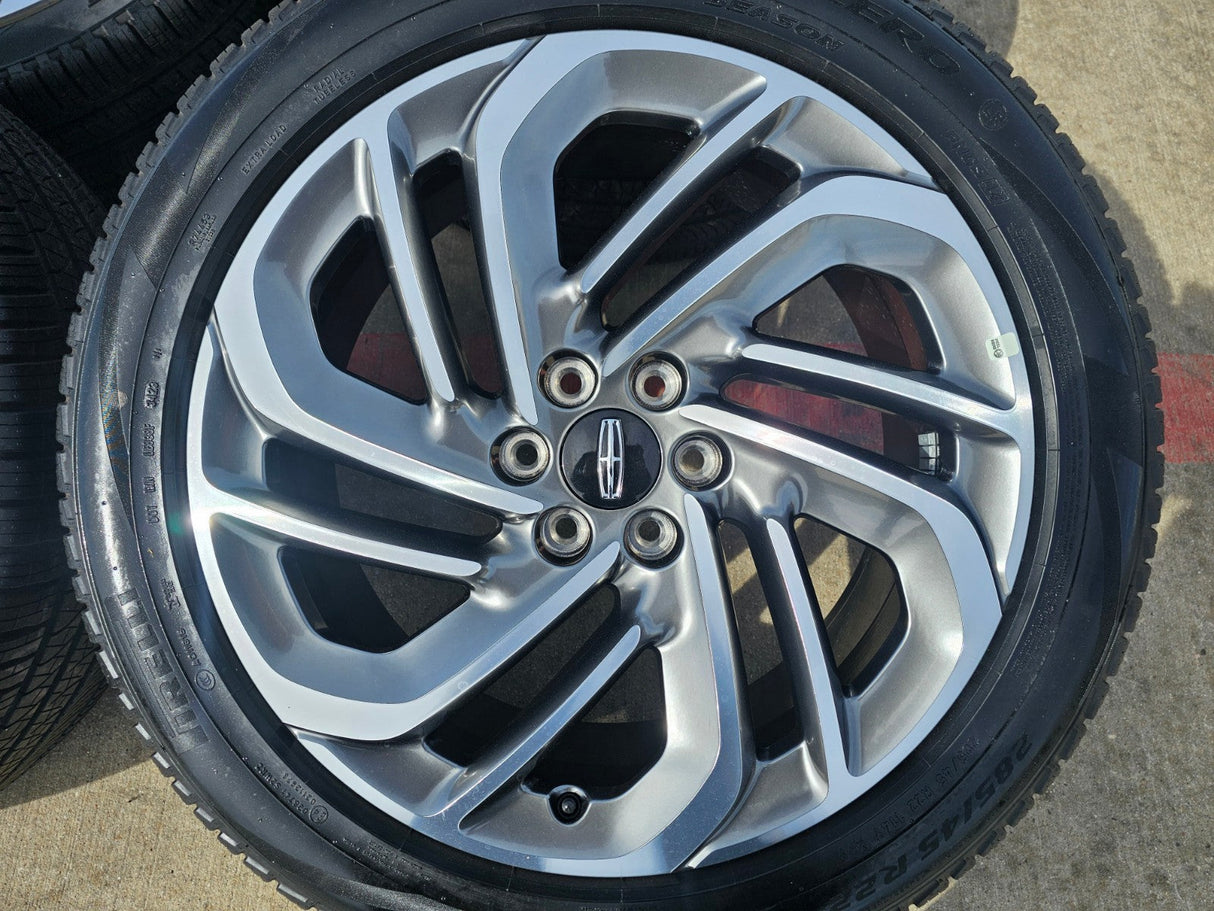 22" Lincoln Navigator OEM 94225 rims wheels BLACK LABEL 2025 2026 PIRELLI NEW Texas Truck Tire