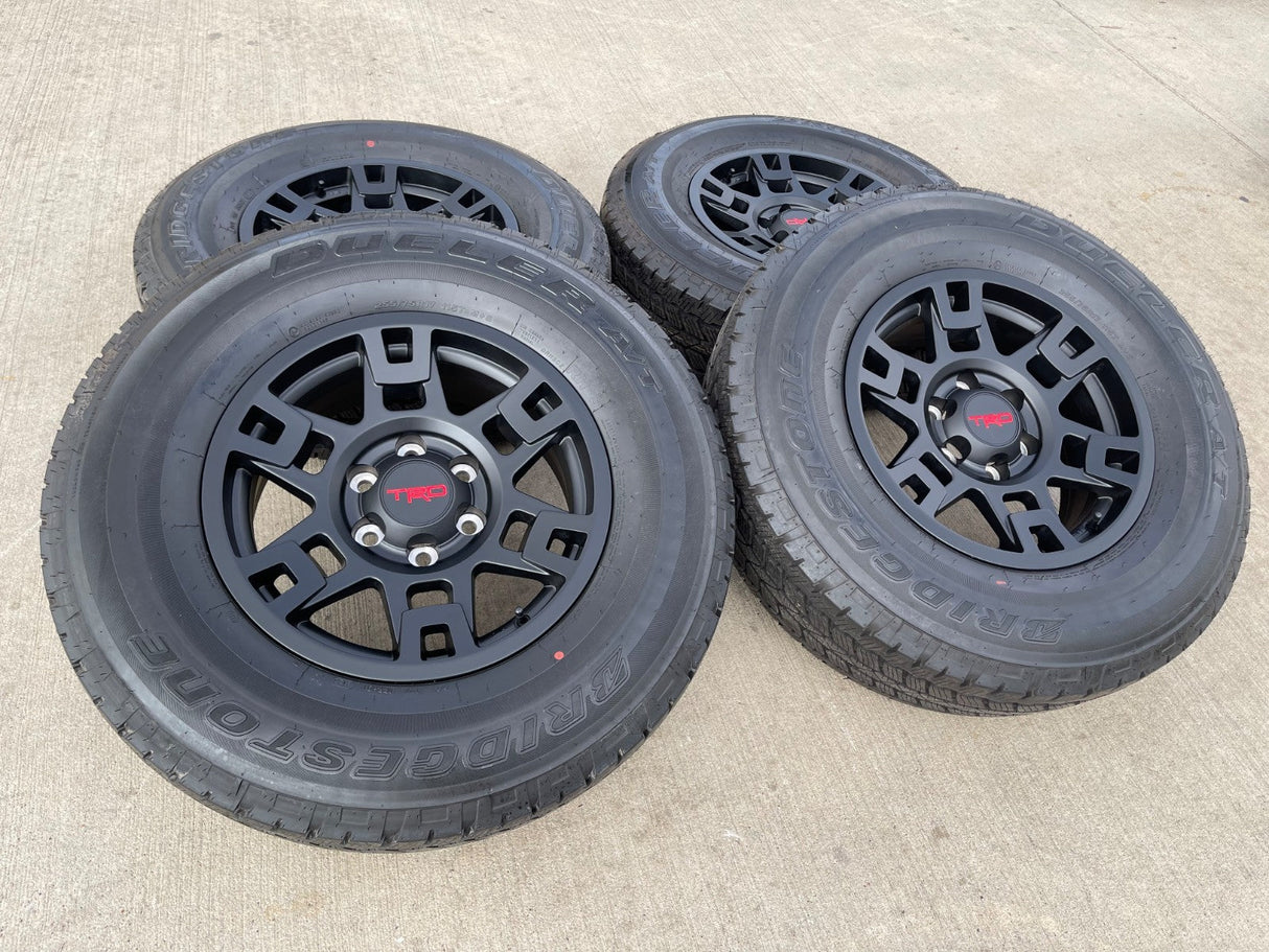 17" Toyota Tacoma 4Runner OEM wheels rims black 75167 TRD FJ DUELER A/T NEW Texas Truck Tire