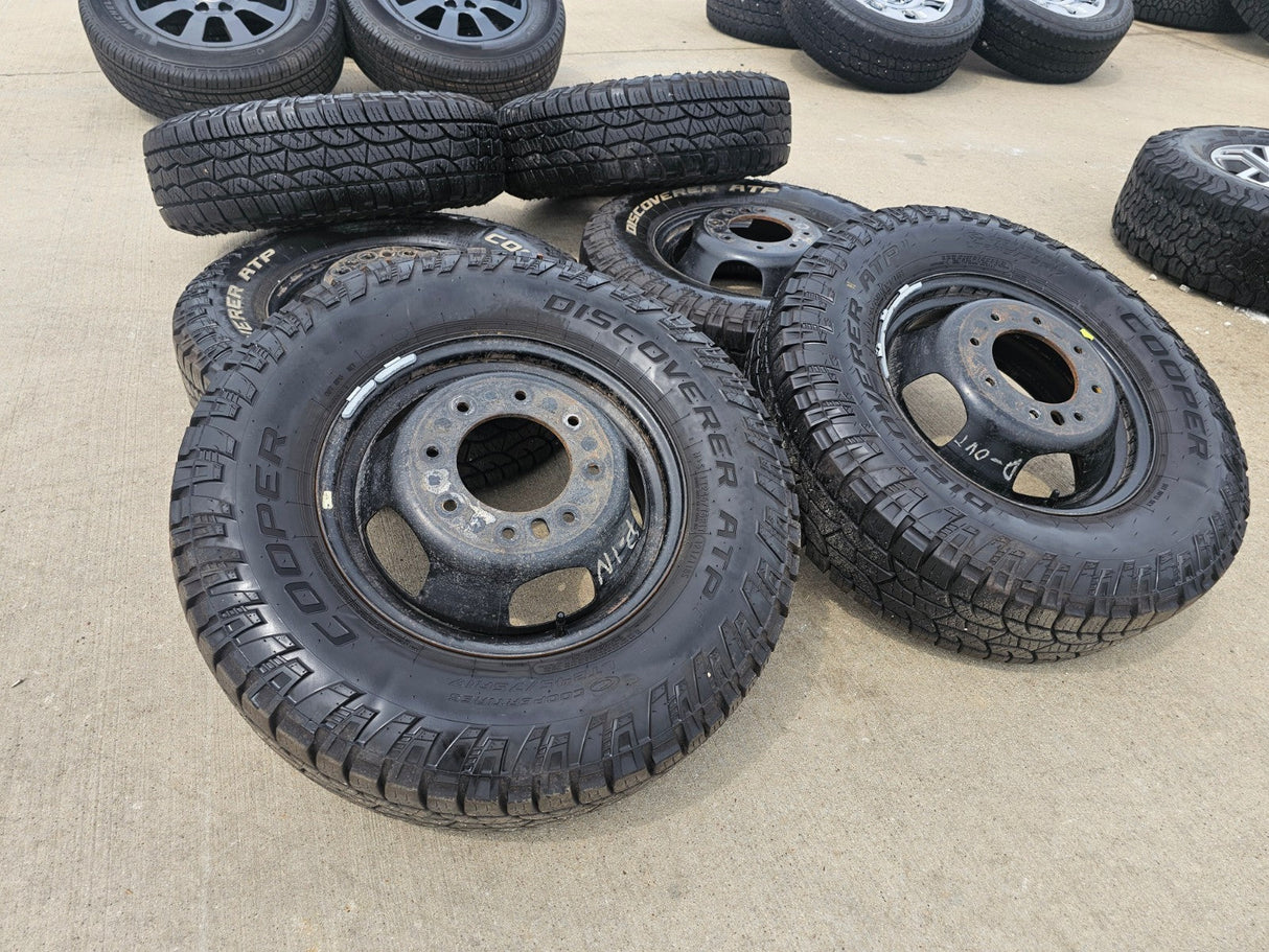 17" Dodge Ram 3500 Dually Laramie 8x200 wheels rims 2703 2704 OEM COOPER Texas Truck Tire