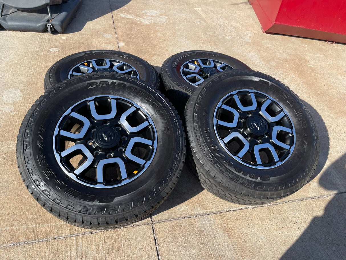 18" Ram 2500 3500 LARAMIE OEM wheels rims 2694 tires BRIDGESTONE A/T Texas Truck Tire
