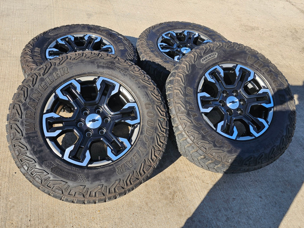 18" Chevy Silverado ZR2 Tahoe TRAIL BOSS Sierra OEM 95415 wheels rims GOODYEAR Texas Truck Tire