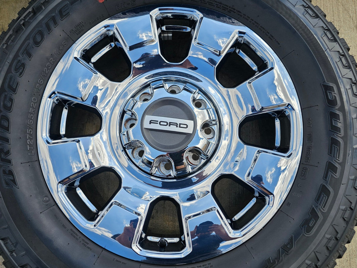 20" Ford F-250 F-350 OEM LARIAT LIMITED 10295 25085 10552 wheels rims CHROME Texas Truck Tire