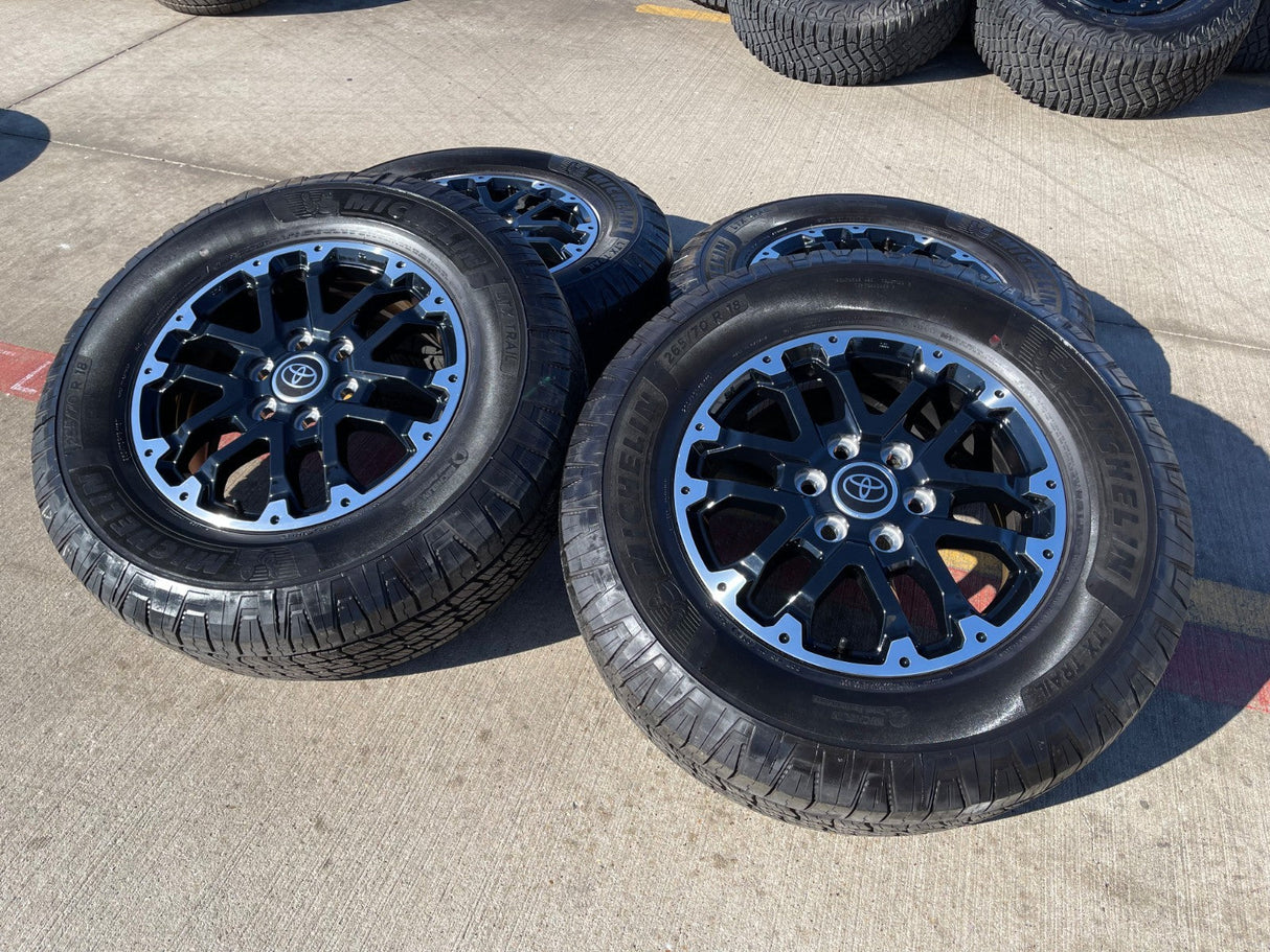 18" Toyota Tundra TRD OEM black wheels rims 75273 Sequoia 2024 2025 2026 NEW Texas Truck Tire