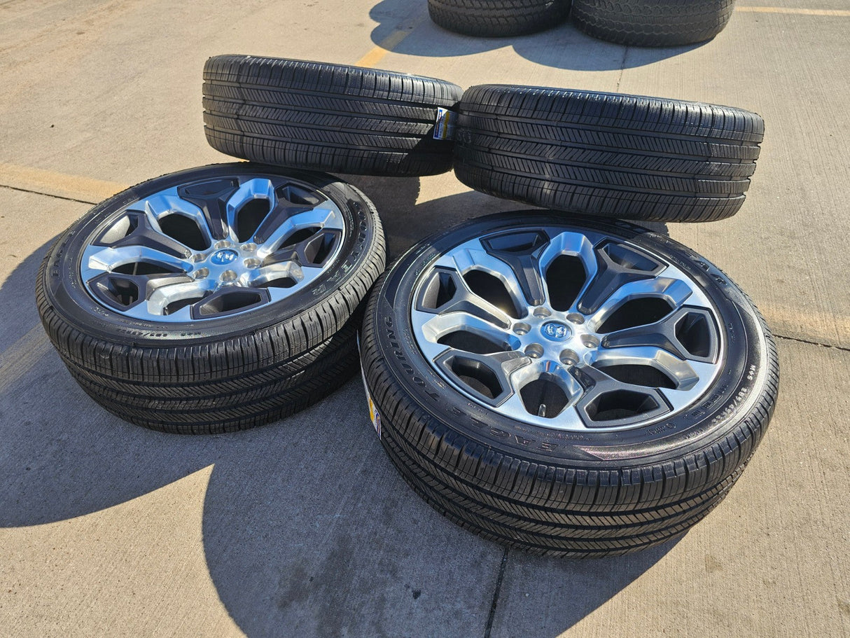 22" Dodge Ram 1500 OEM Laramie rims wheels tires 2685 GOODYEAR NEW Texas Truck Tire