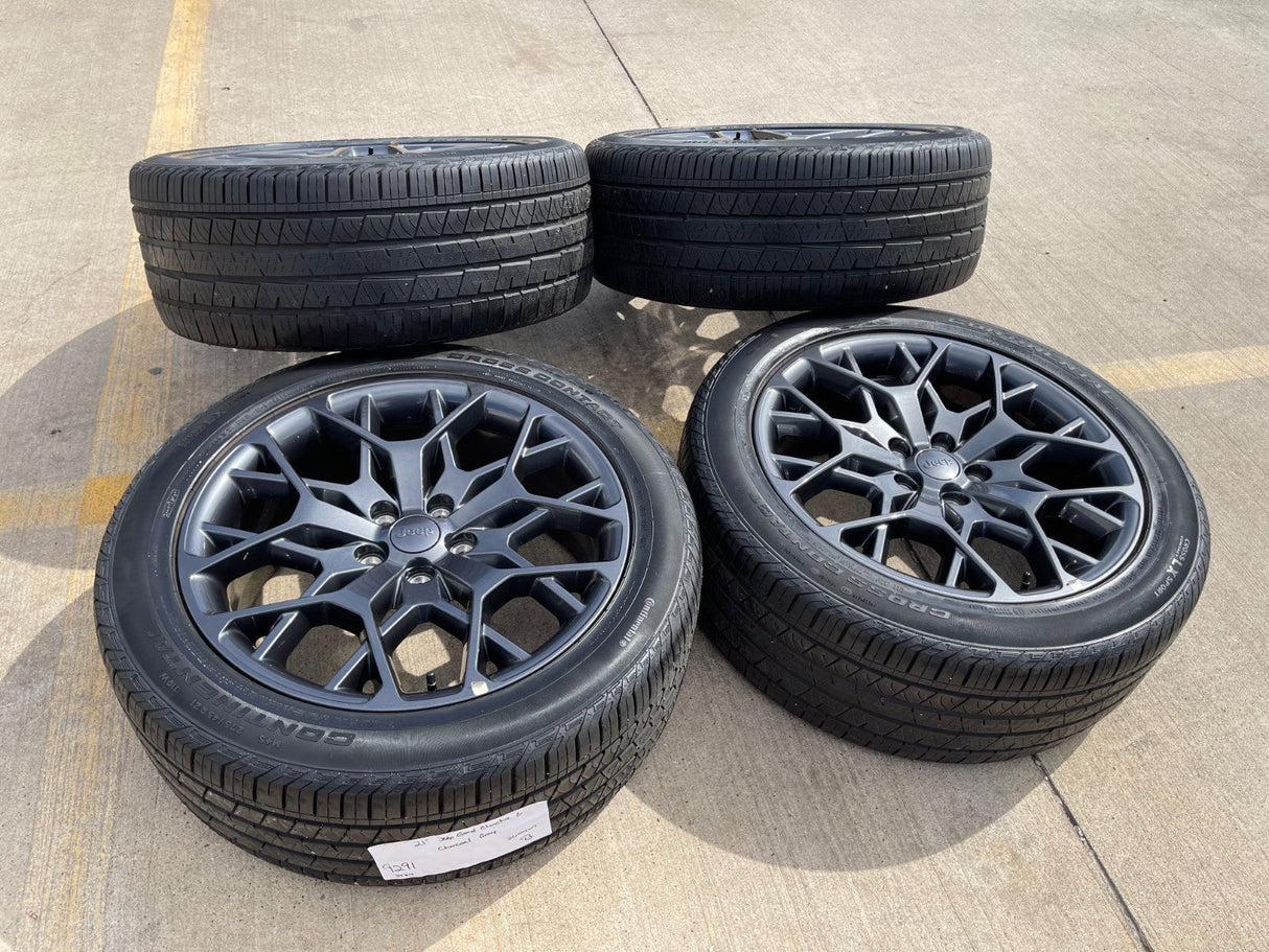 21" Jeep Grand Cherokee L OEM wheels rims 9291 Durango tires CONTINENTAL Texas Truck Tire
