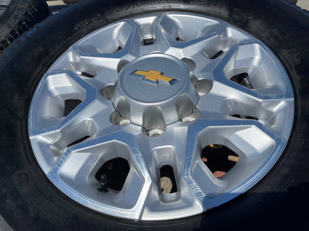 18" Chevy Silverado 2500 3500 OEM 5959 wheels rims 2021 2022 2023 2024 2025 Texas Truck Tire