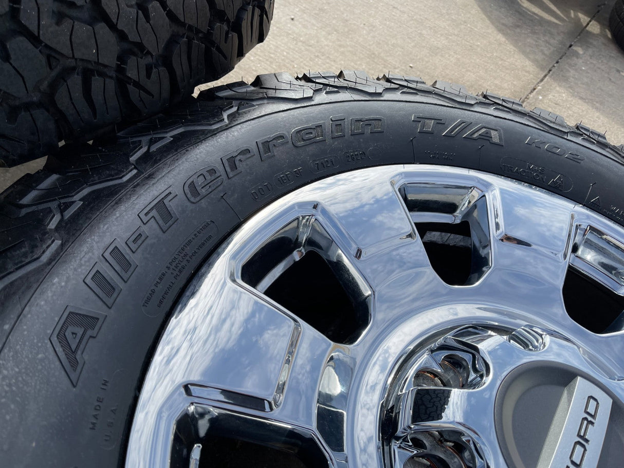 20" Ford F-250 F-350 OEM Lariat 10295 25085 10552 wheels rims NEW BFG KO2 A/T Texas Truck Tire