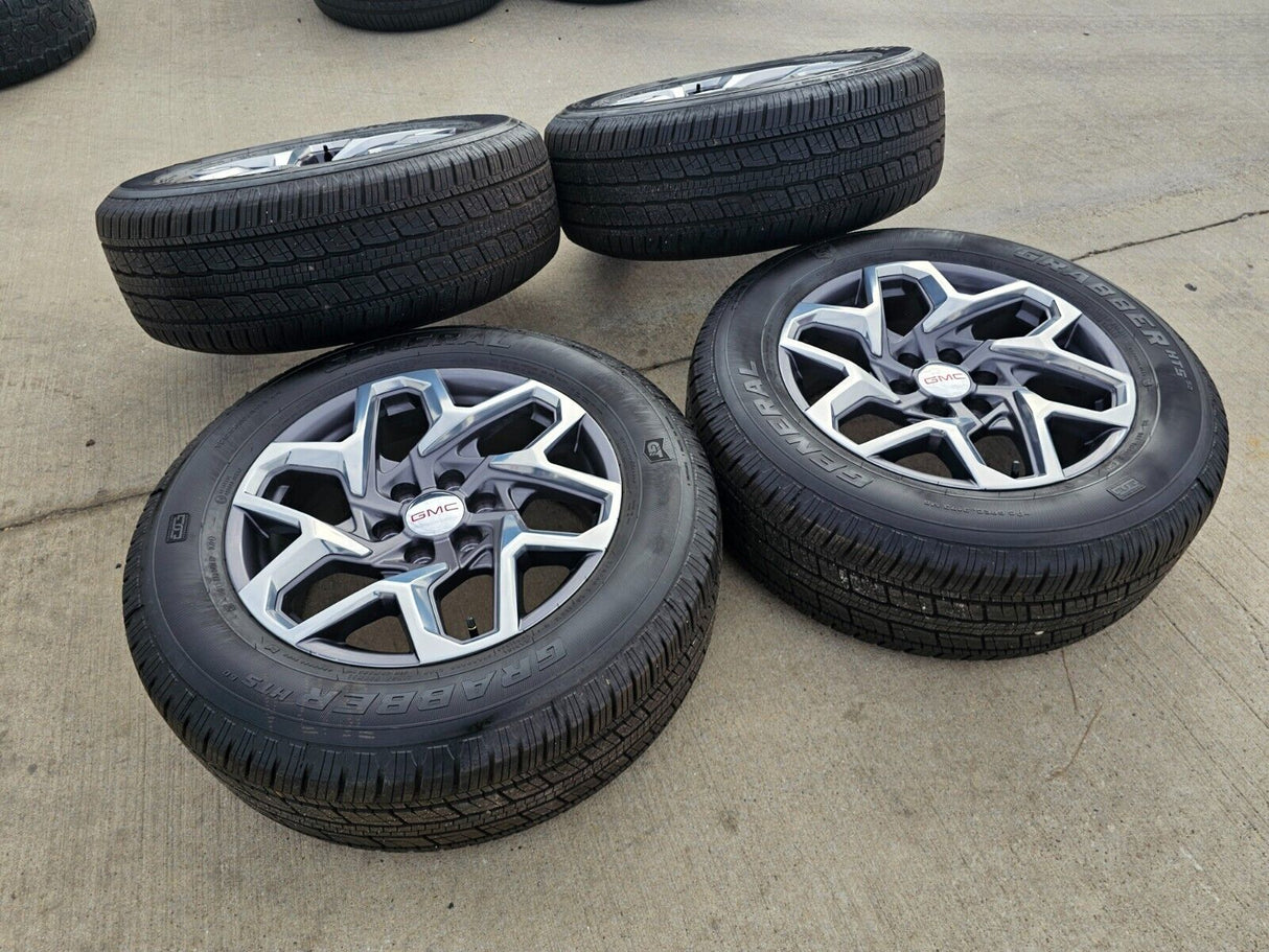 20" GMC Sierra Yukon AT4 Tahoe Silverado OEM wheels rims tires 2022 2023 2024 Texas Truck Tire